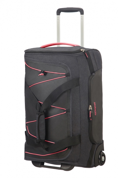 American Tourister Road Quest Duffel Bag med hjul 55cm Sort/Lyserød
