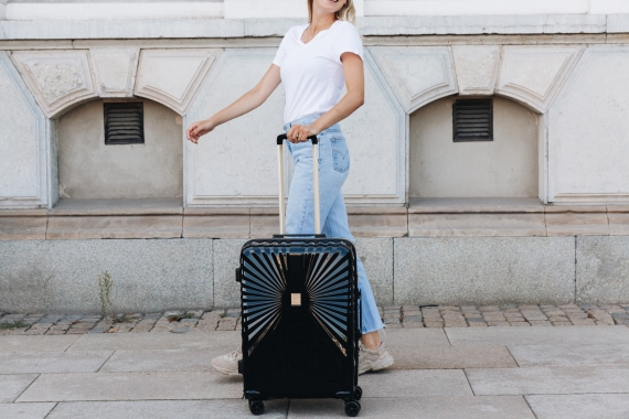 Kuffert Printisso Starlight - Mellem Rich Black