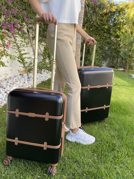 Kufferter Printisso Portofino - Sæt af 3 Vintage Black